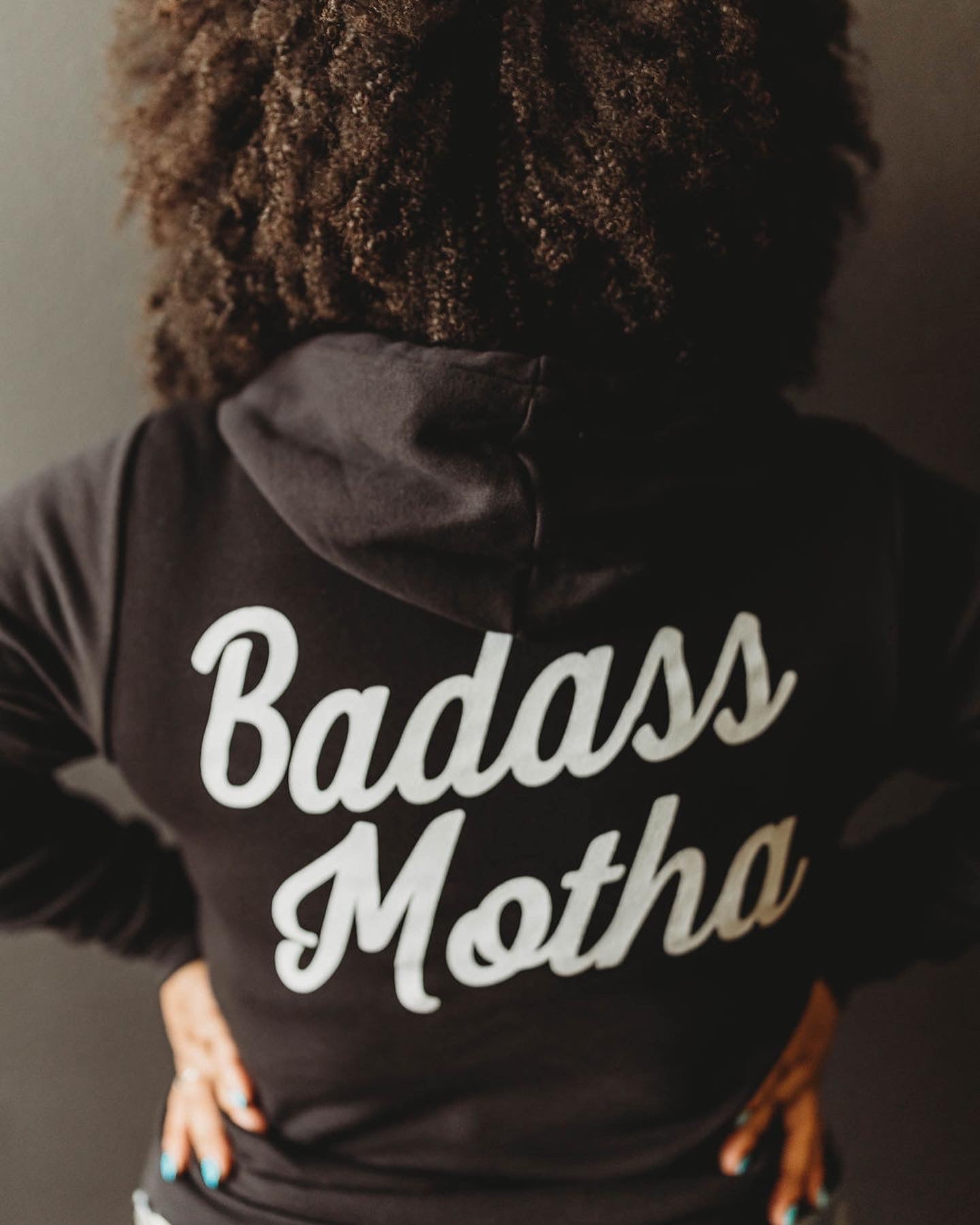 BADASS MOTHA - UNISEX BLACK FLEECE ZIP HOODIE – Her Little Wolves