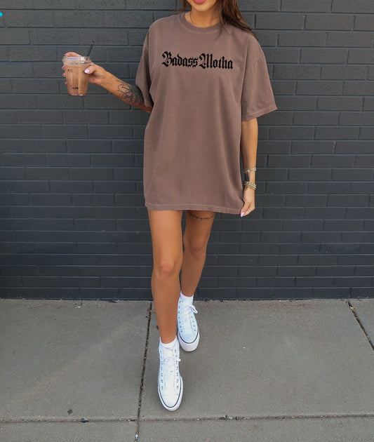 BADASS MOTHA (OLD ENGLISH) - UNISEX EXPRESSO TEE