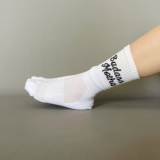 BADASS MOTHA - WHITE SOCKS