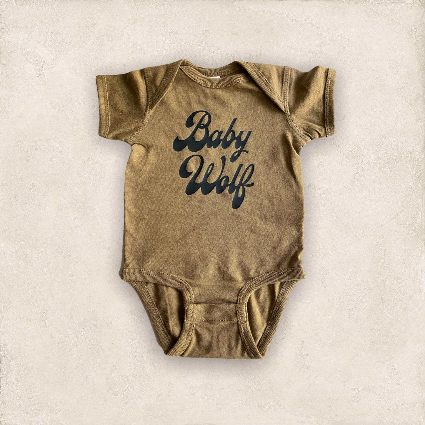 BABY WOLF - BROWN ONESIE