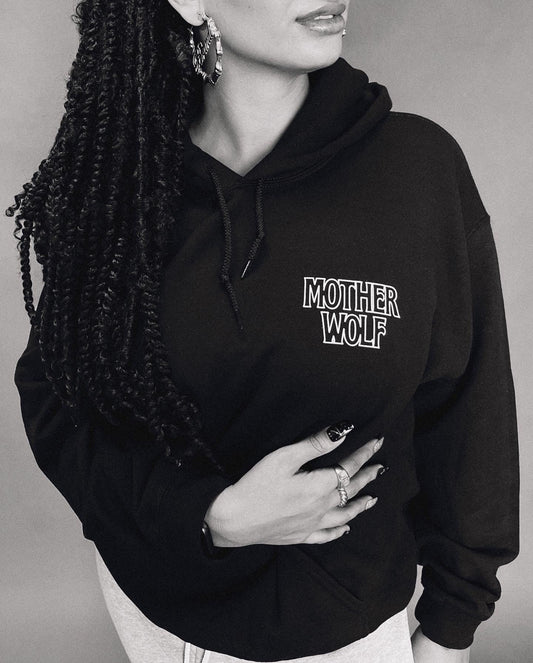I AM MOTHER WOLF - BLACK UNISEX HOODIE