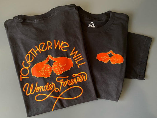 TOGETHER WE WILL WONDER FOREVER - UNISEX VINTAGE BLACK TEE